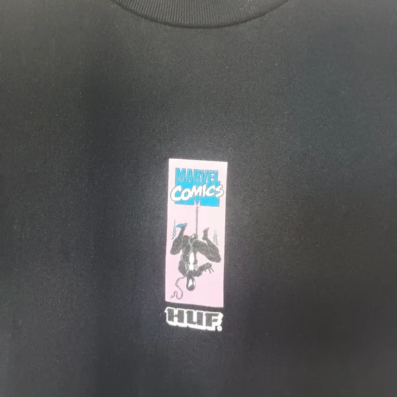 Huf X Marvel Comics Spiderman Graphic T Shirt Adult Small Black Suit Spiderverse - Picture 5 of 9